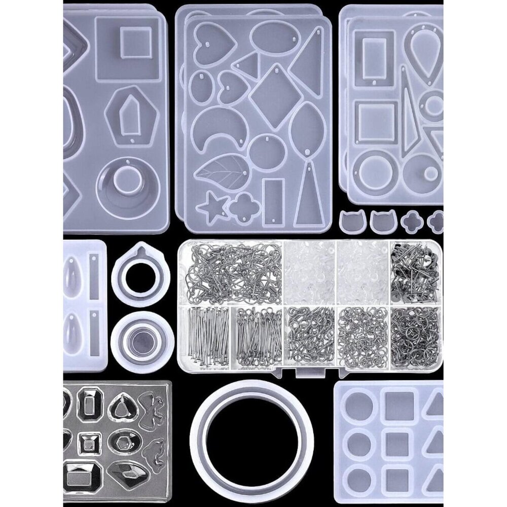 Jewelry Resin Molds Kit 678pcs Earring Making Supplies